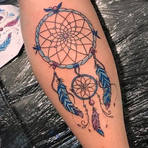 Detailed Mandala Dream Catcher Tattoo Design