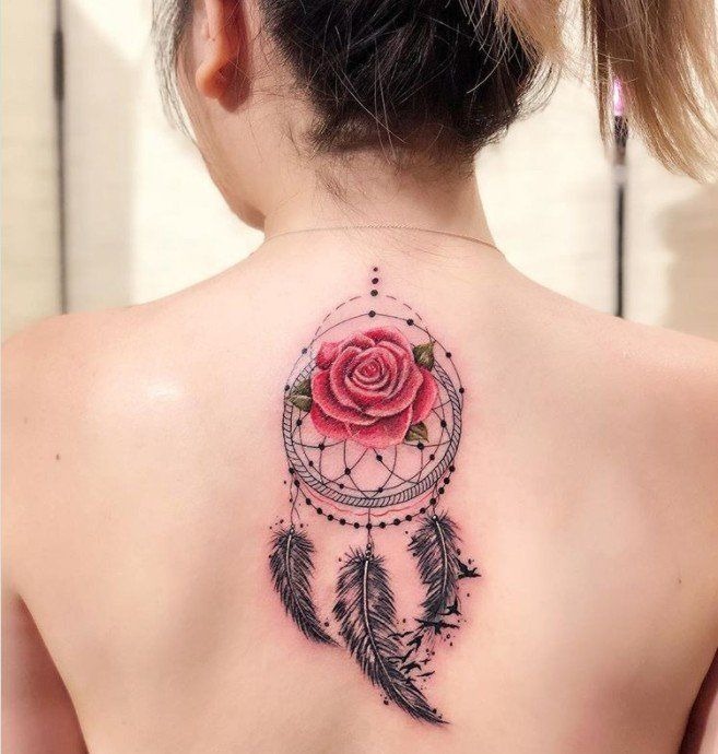 Tree of Life Dream Catcher on Shoulder Tattoo Design