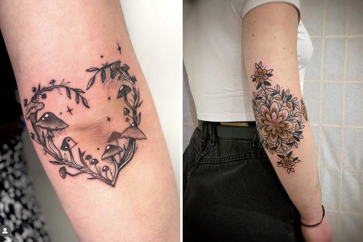 Women Elbow Tattoo Ideas For Subtle and Symbolic Placement Featured Lookbook Collage