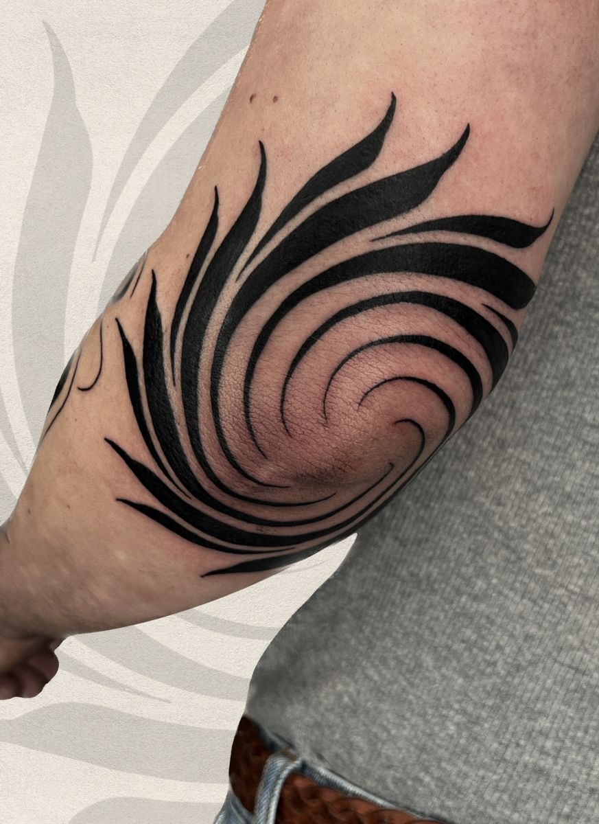 Laurel Wreath Half-Crown on the Upper Elbow Tattoo Design
