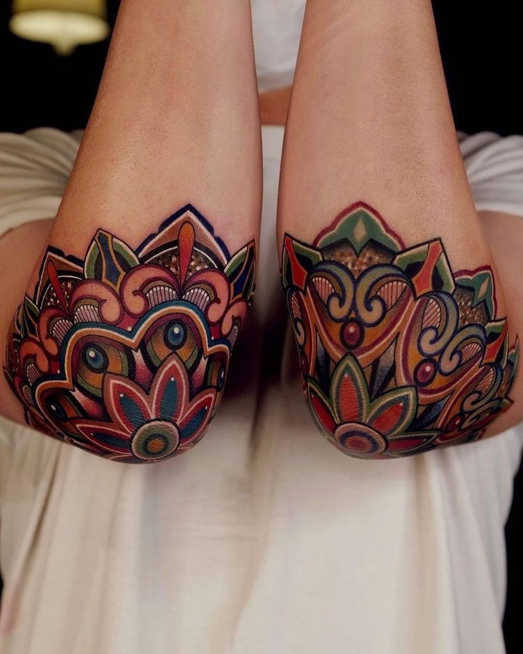 Starburst Mandala with Petal Shields Tattoo Design
