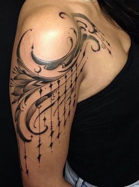Abstract Tribal Patterns Tattoo Design