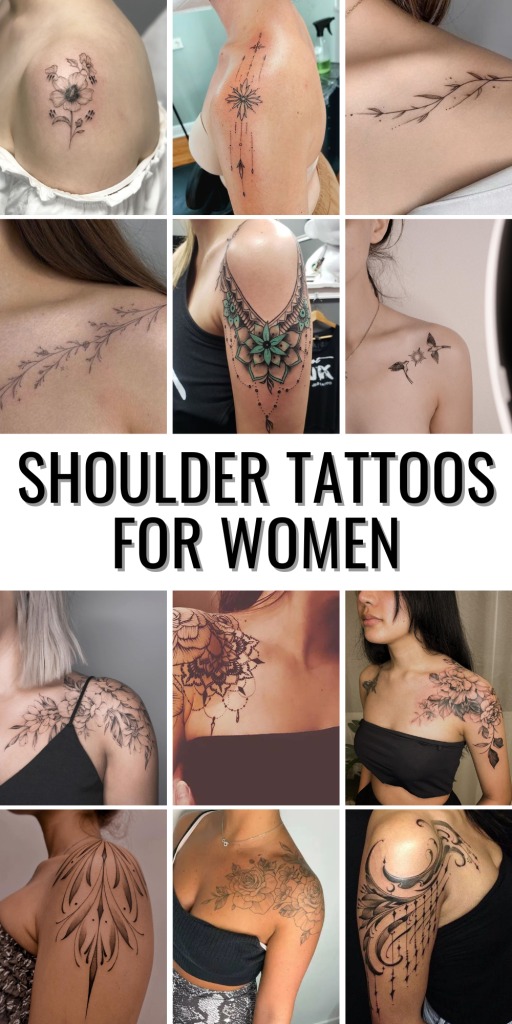 Orchid Shoulder Design Tattoo Design