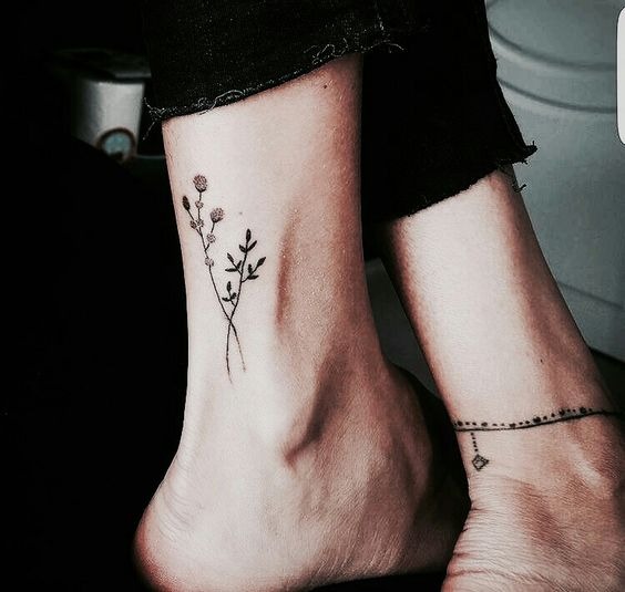 Colorful Wildflower Arrangement Tattoo Design