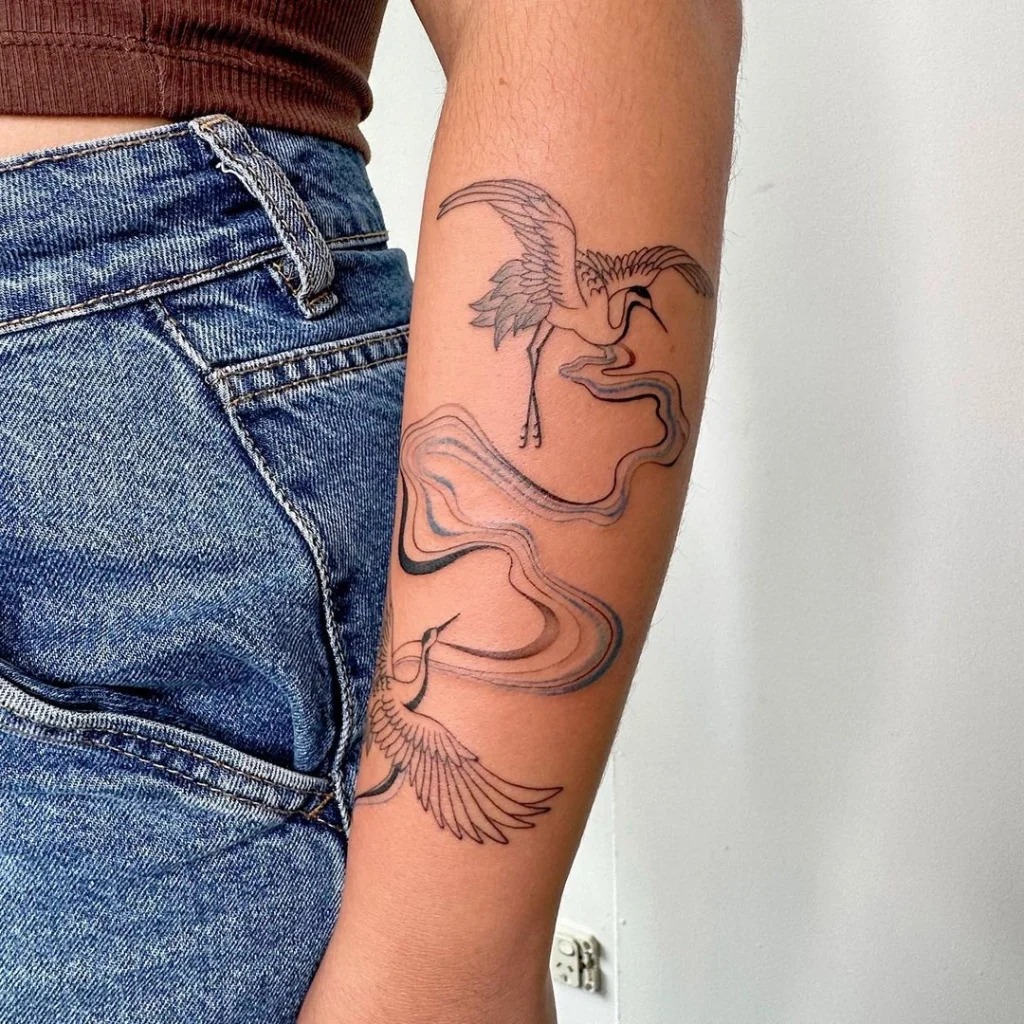 Three Tiny Bats Tattoo Design