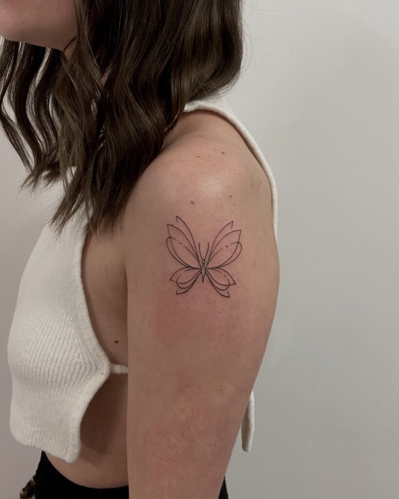 Minimalist Butterfly Arm Tattoo Tattoo Design