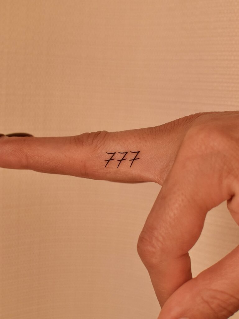 777 Finger Tattoo Tattoo Design