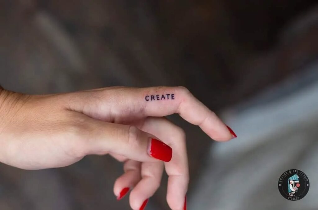 Create Word Finger Tattoo Tattoo Design