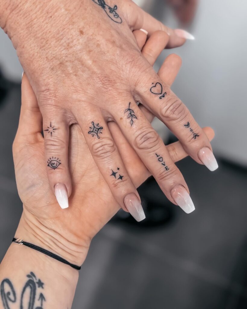 Love and Symbols Finger Tattoos Tattoo Design