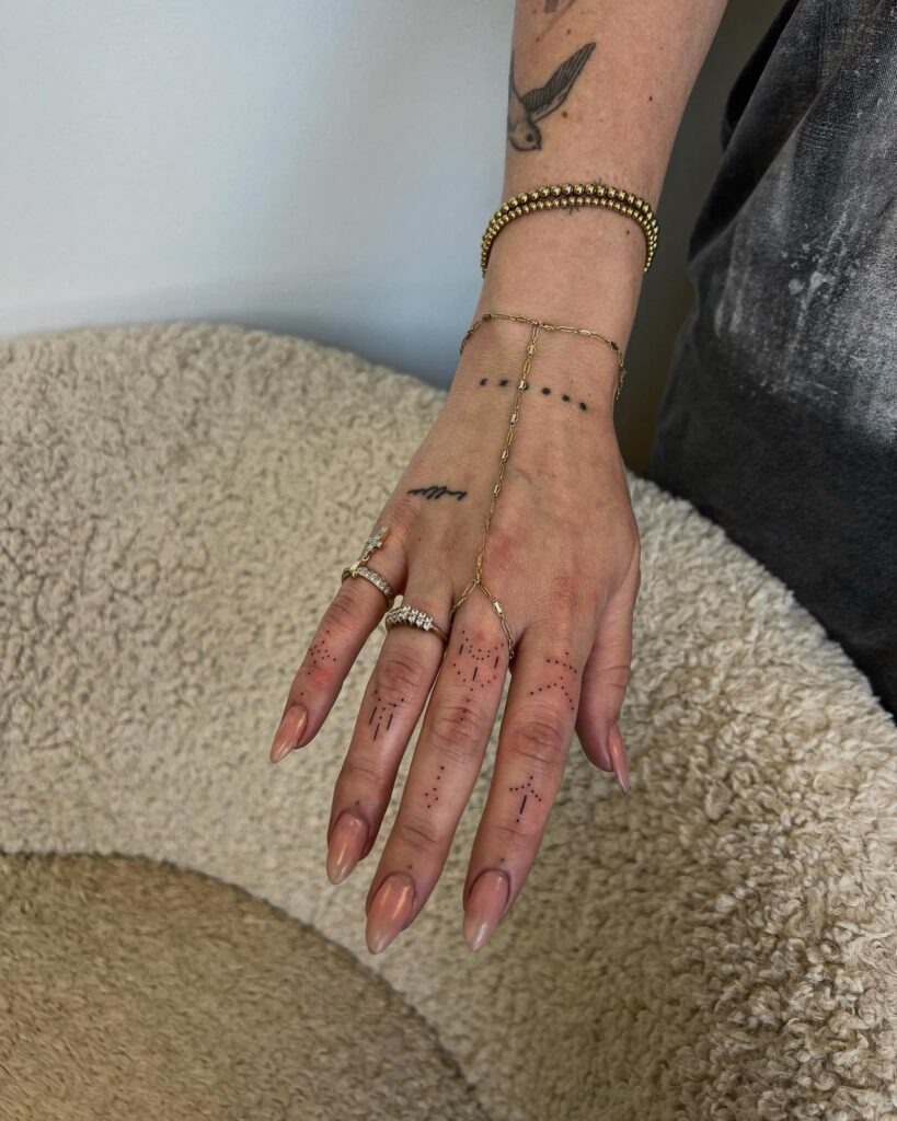 Minimalist Dotwork Finger Tattoos Tattoo Design