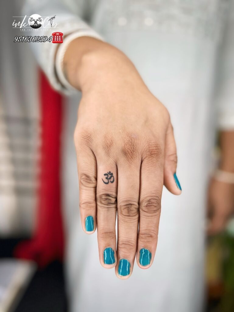 Om Symbol Finger Tattoo Tattoo Design