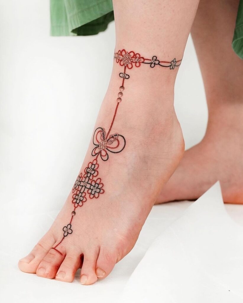 Cosmic Ray and Starburst Foot Tattoos Tattoo Design