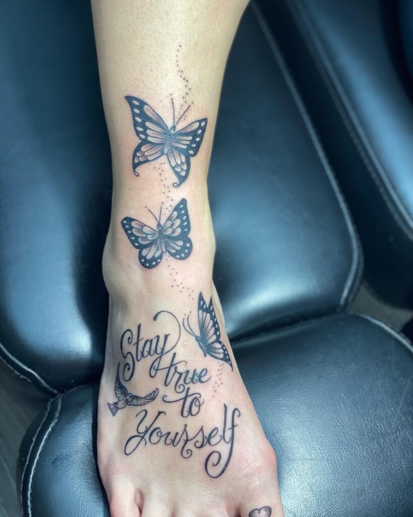 Floral Vine Foot Tattoo Tattoo Design