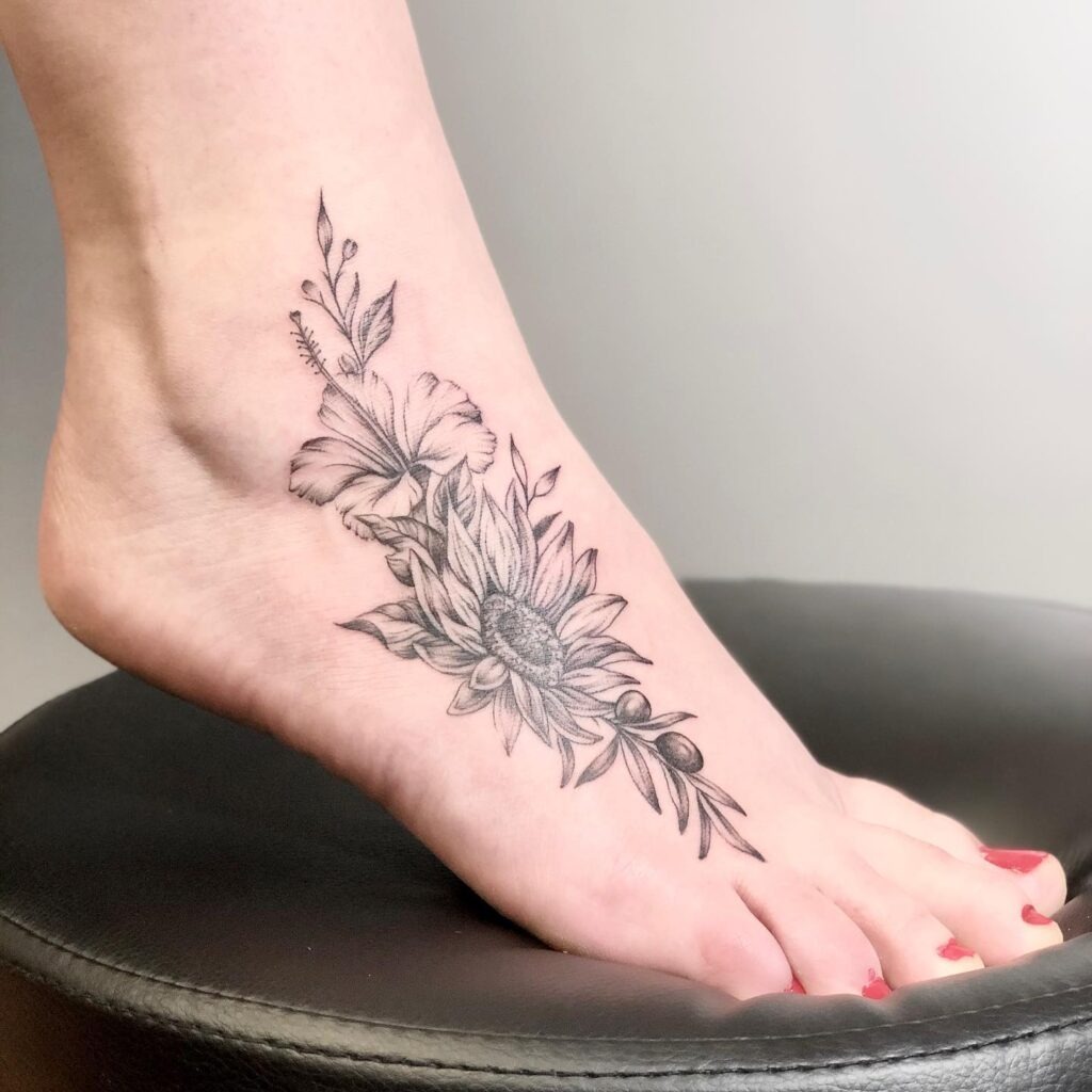 Intricate Mandala Foot Tattoos Tattoo Design