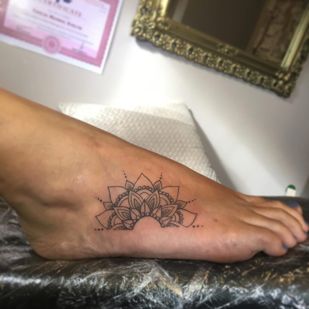 Mandala Foot Tattoos for Women Tattoo Design