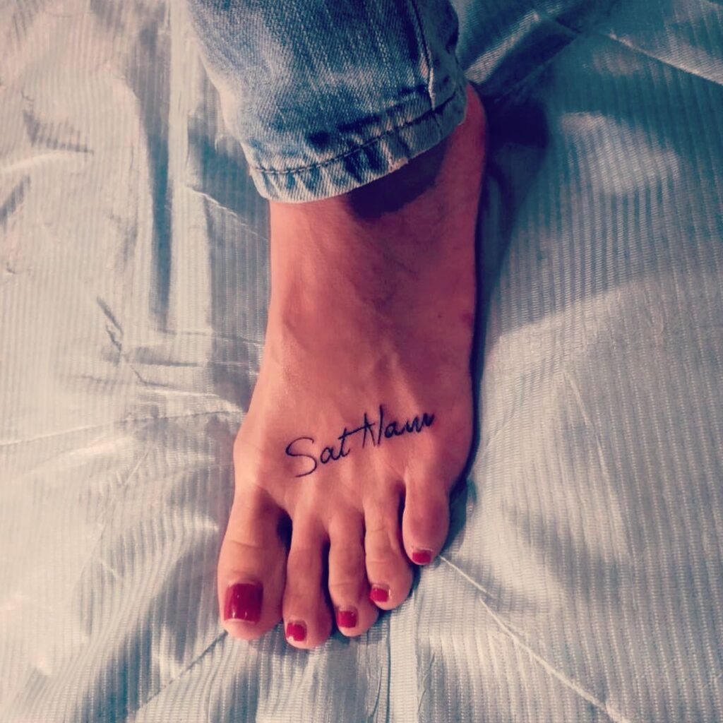 Minimalist Black Snake Foot Tattoo Tattoo Design