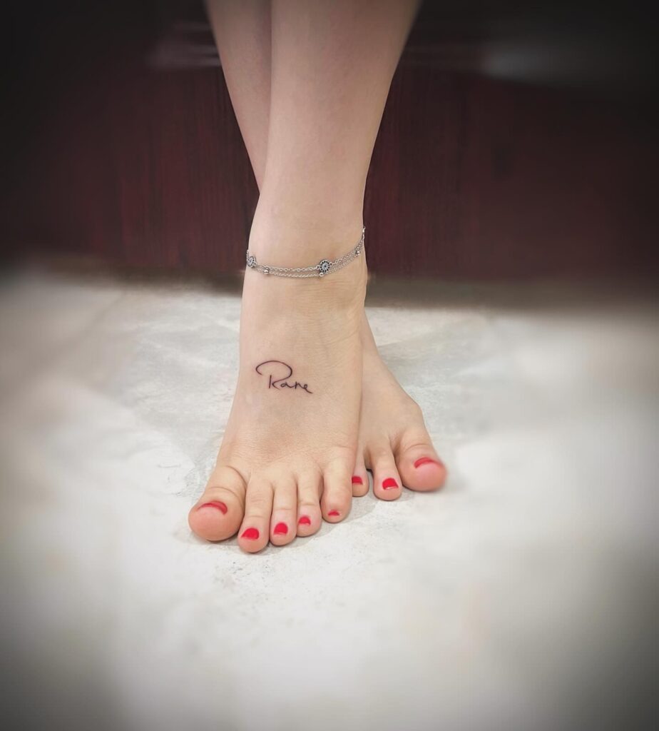 Minimalist Star Foot Tattoo Tattoo Design