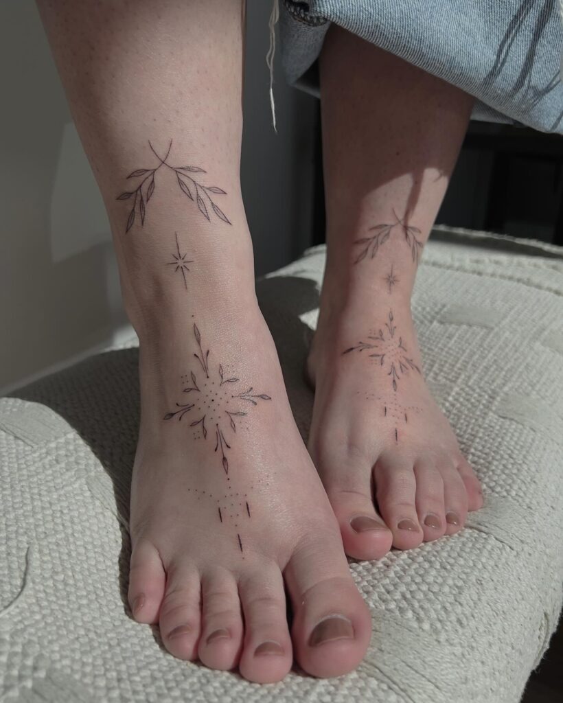 Minimalist Starburst Toe Tattoos Tattoo Design