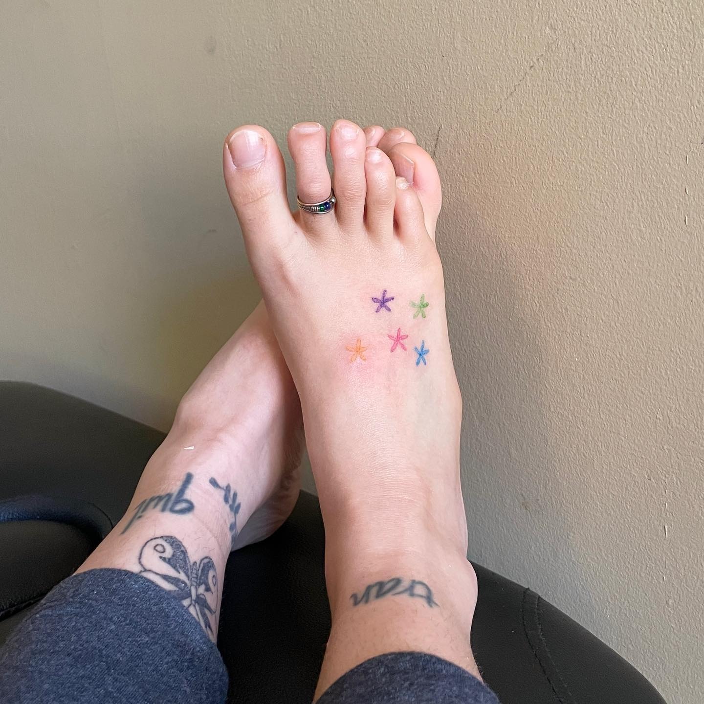 Vibrant Floral Garden Foot Tattoo Tattoo Design