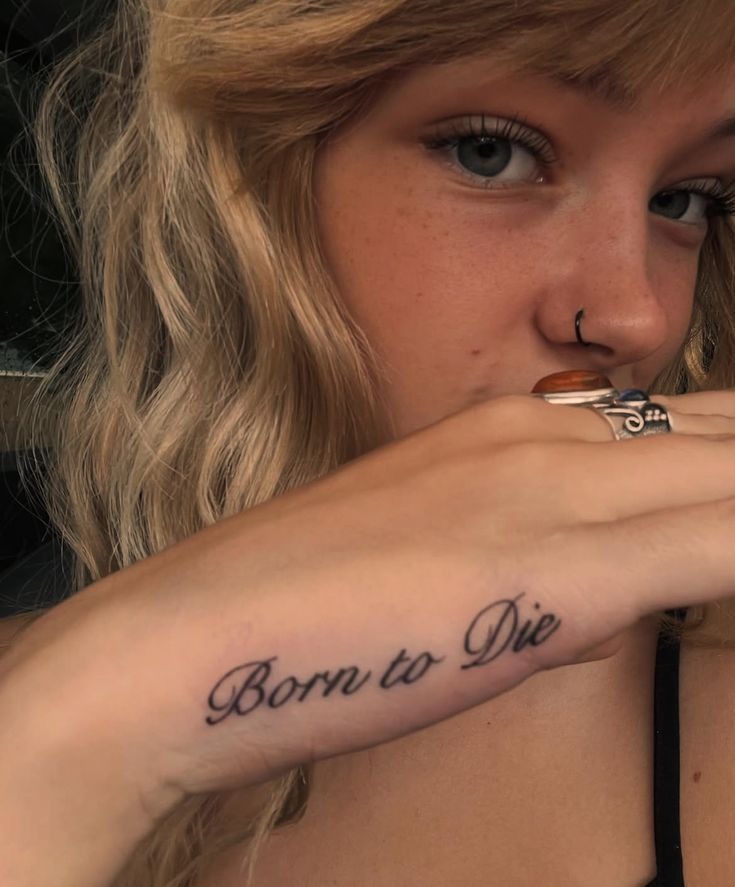 Script Hand Tattoo Tattoo Design