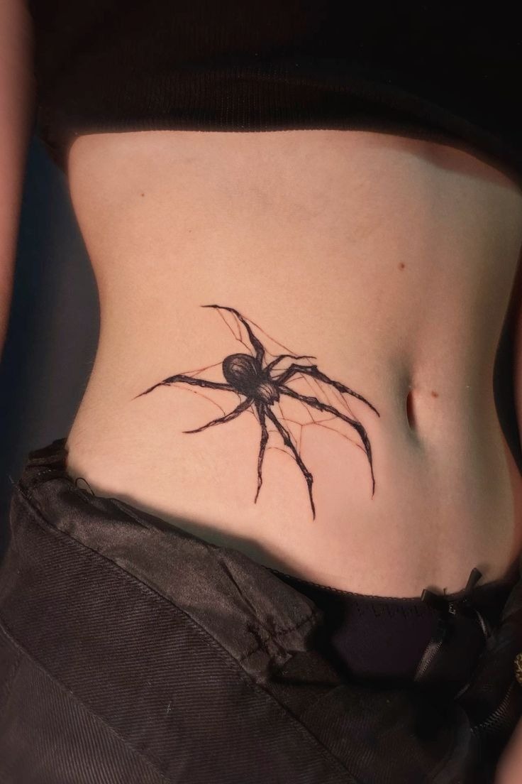 Spider Side Tattoo Tattoo Design