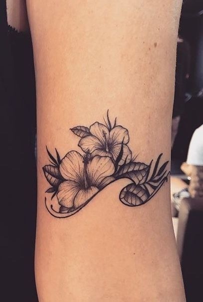 Hay Blue Hibiscus Leg Tattoo Tattoo Design