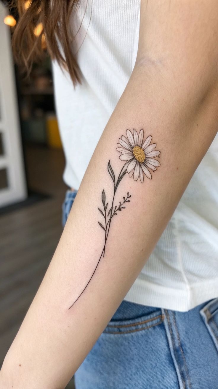 Hibiscus With Script Design Tattoo Design