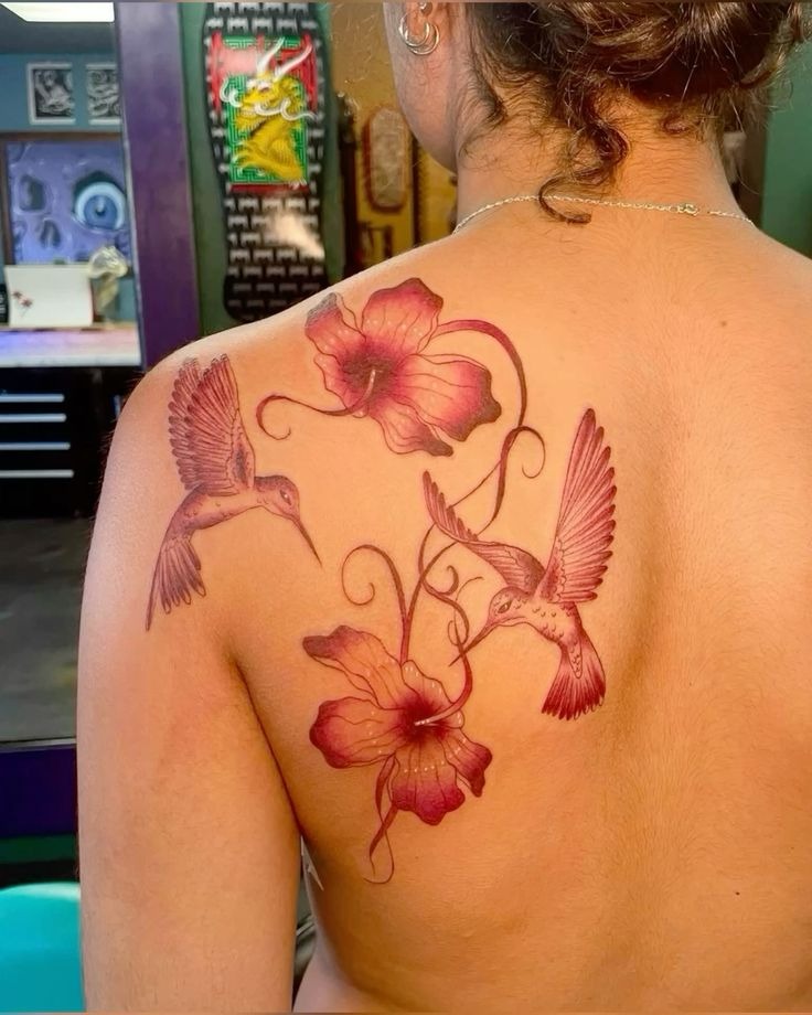 Pink Hibiscus Thigh Tattoo Tattoo Design