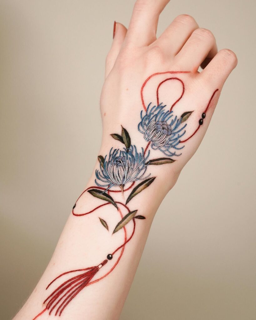 Autumn Blossom Hand Tattoo Tattoo Design