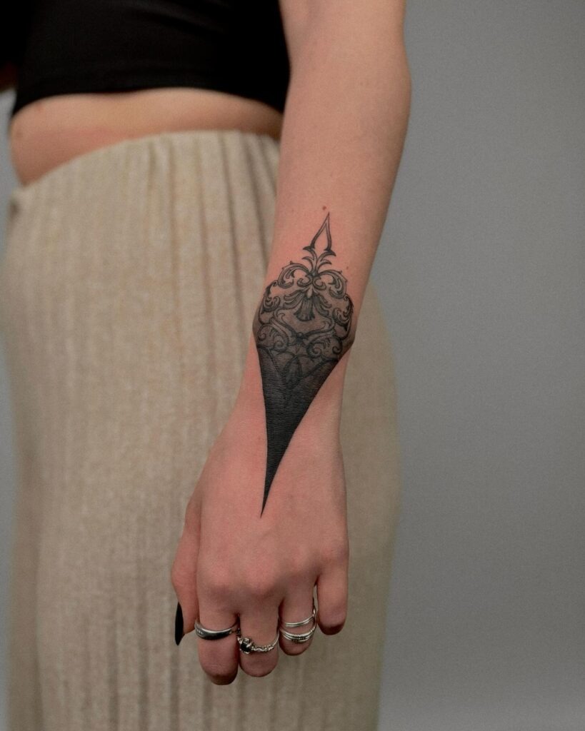 Floral and Old School Arm Tattoos Tattoo Design