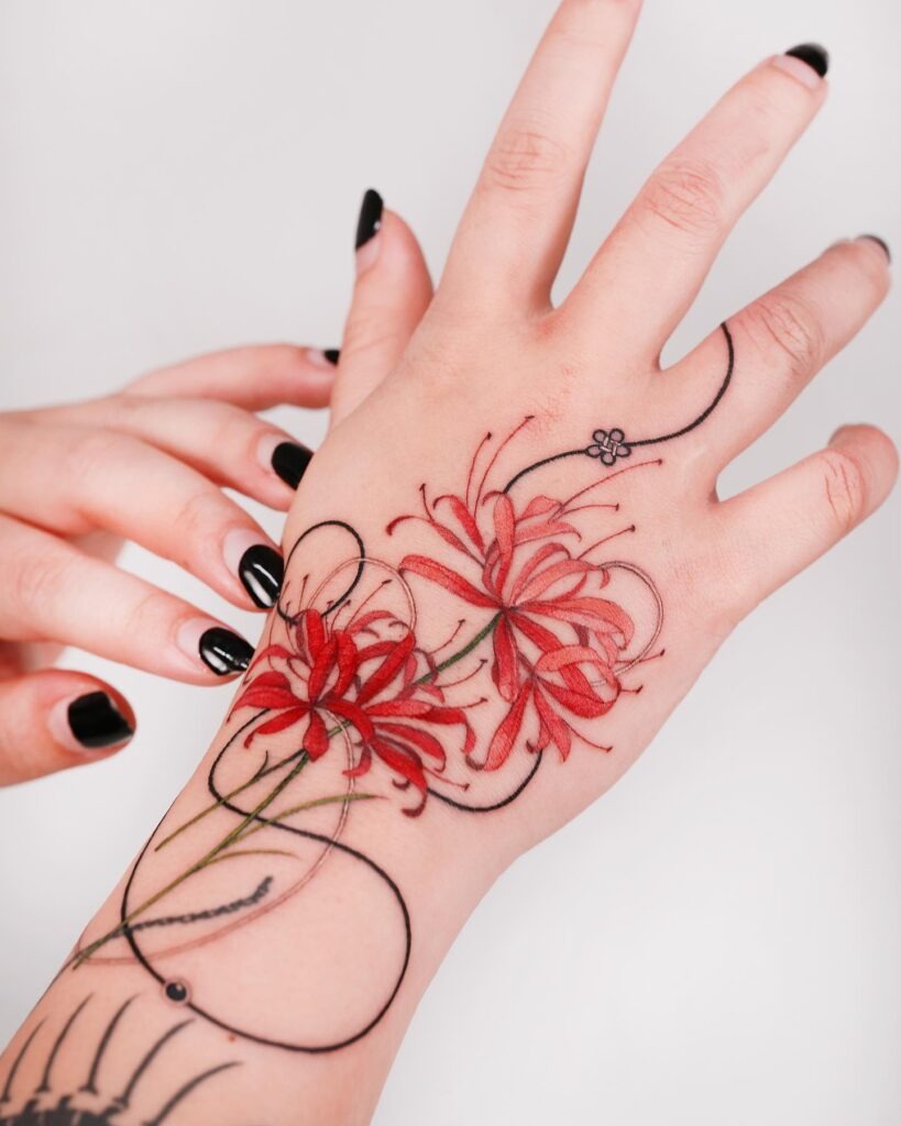 Floral Hand Tattoo Ideas Tattoo Design