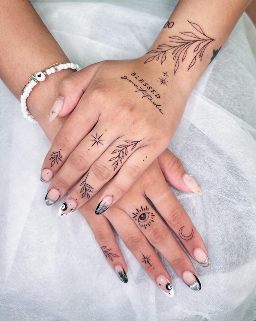 Hand and Finger Tattoos with Empowering Quotes Tattoo Design