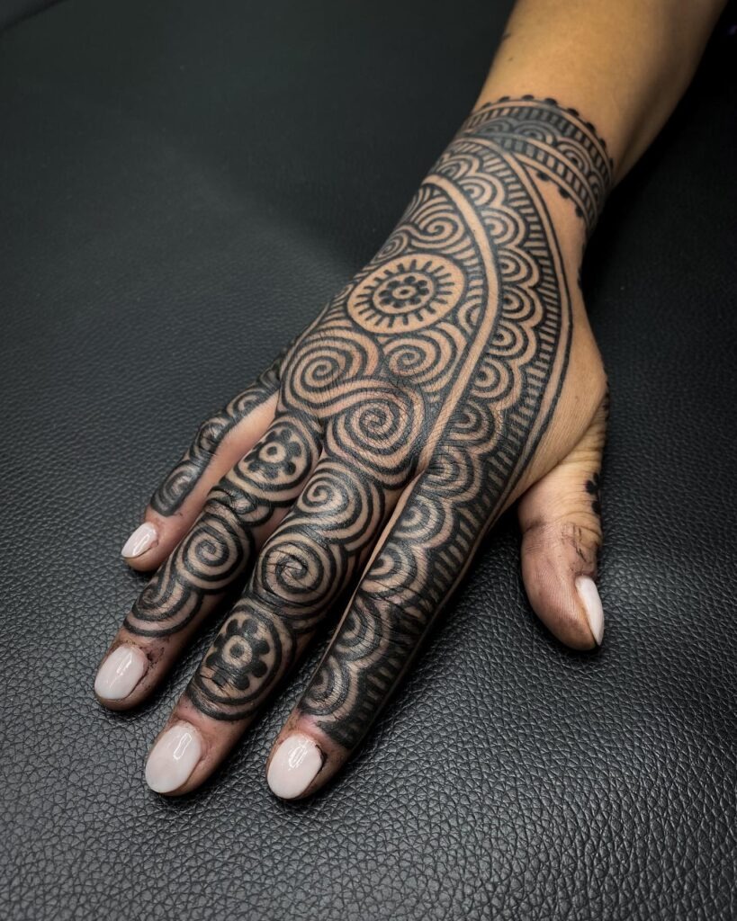 Mystical Hand and Symbolic Geometry Tattoo Tattoo Design