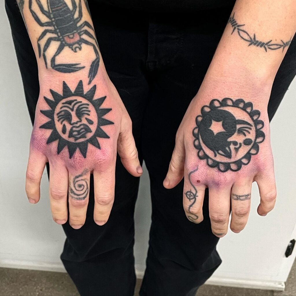 Mystical Numerology and Floral Hand Tattoos Tattoo Design