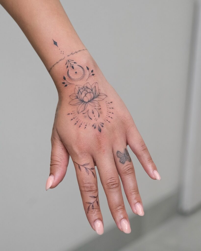 Watercolor Lily Cascade Tattoo Tattoo Design