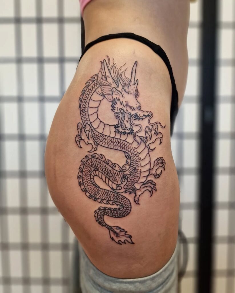 Dragon Hip Tattoo Tattoo Design