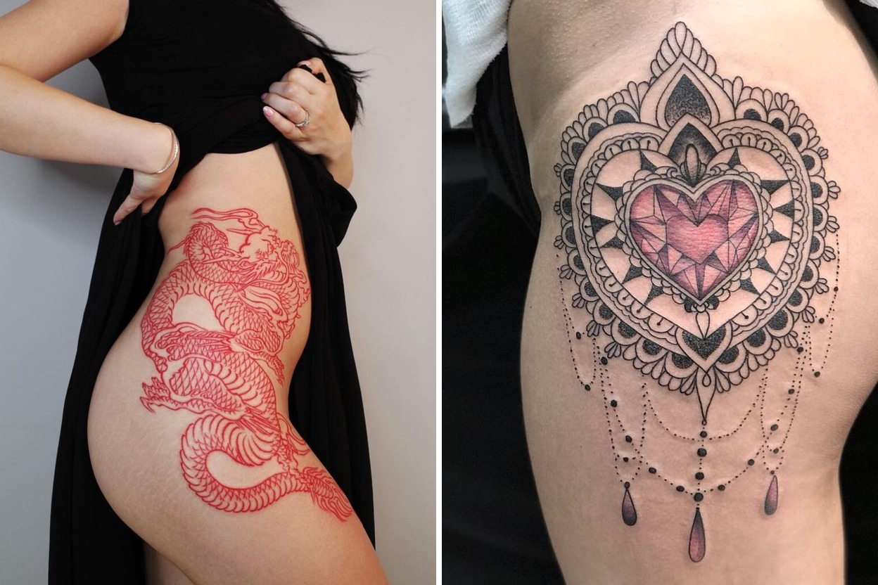 52+ Women Hip Tattoo Ideas & Inspiration Featured Lookbook Collage