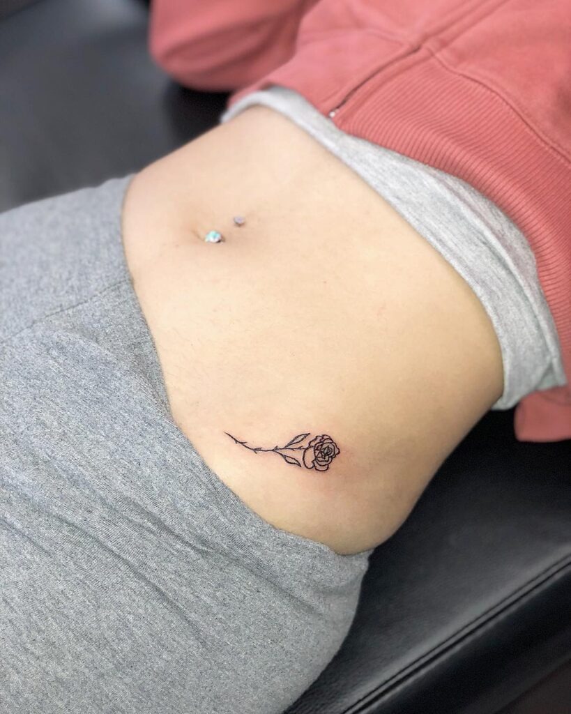 Small Rose Hip Tattoo Tattoo Design