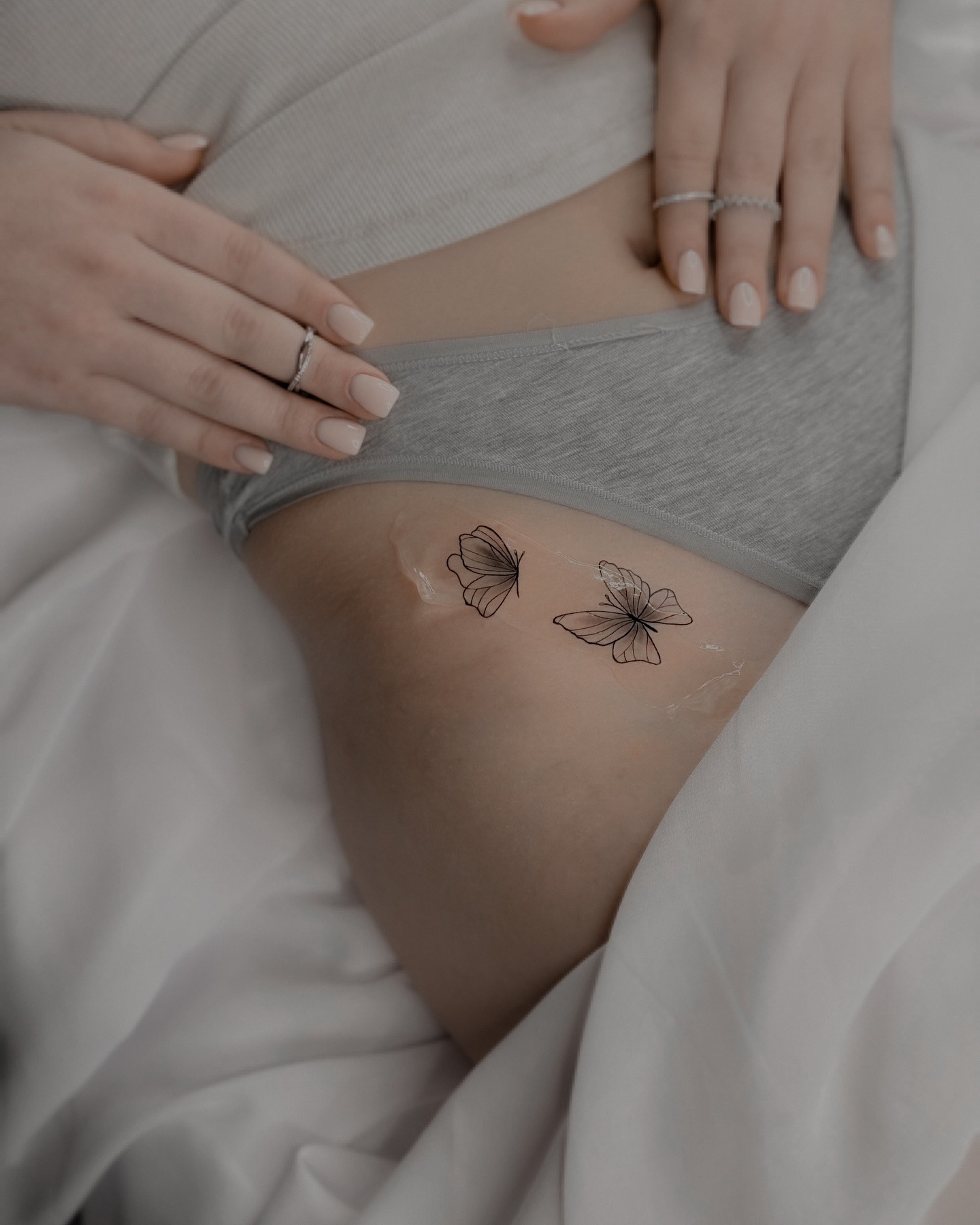 Two Butterflies Hip Tattoo Tattoo Design