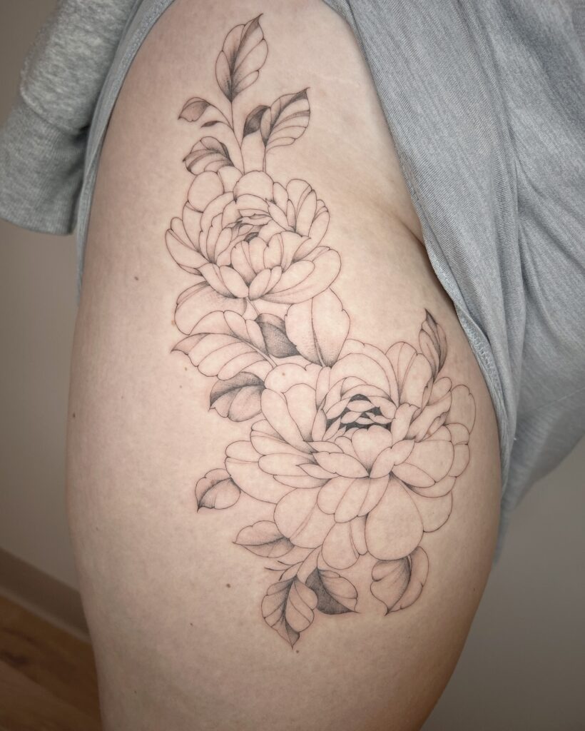 Elegance in Bloom Tattoo Design