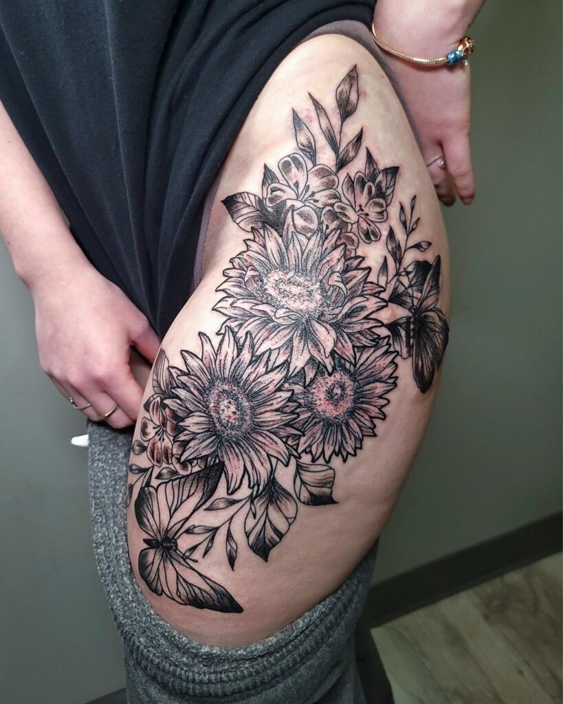 Floral Mandala Harmony Tattoo Design
