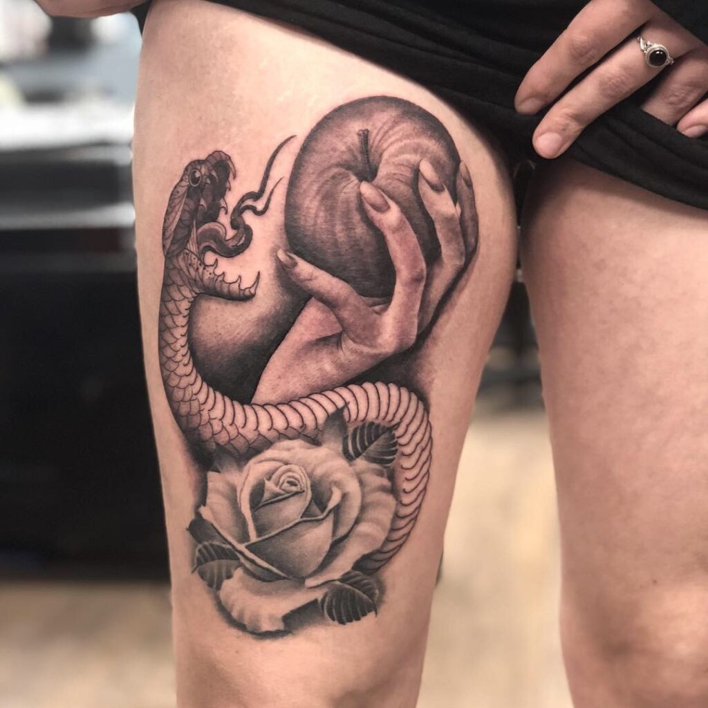 Serpentine Dragon Tattoo Design