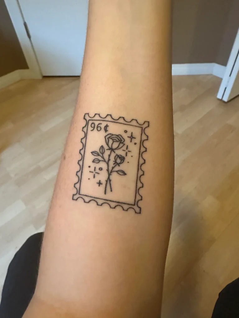 Realistic Rose and Clock Tattoo Tattoo Design