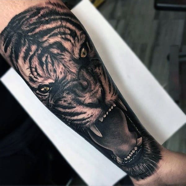 Realistic Tiger Head Tattoo Tattoo Design