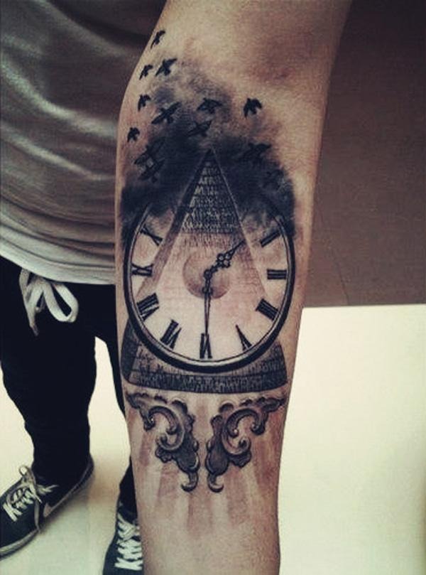 Symbolism and Time Tattoo Design