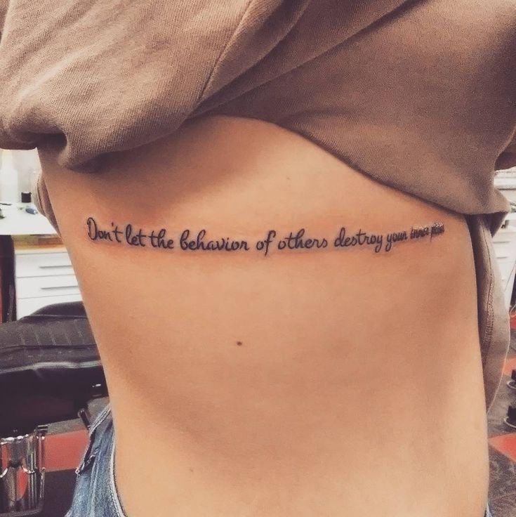 Rib Quote Tattoo Tattoo Design