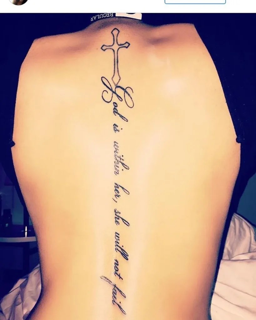 Spine Cross Tattoo Tattoo Design