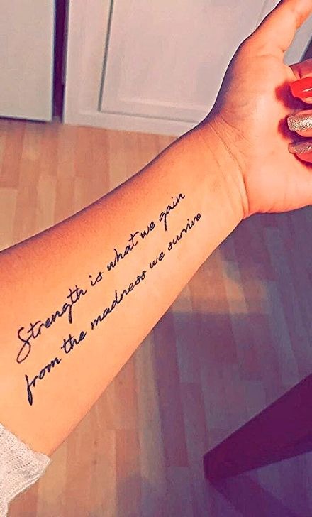 Strength from Madness Tattoo Tattoo Design