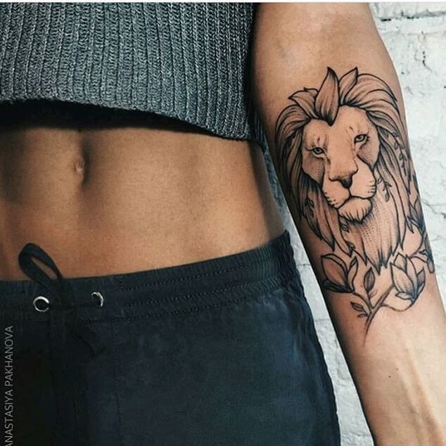 Vibrant Watercolor Lion Tattoo Tattoo Design