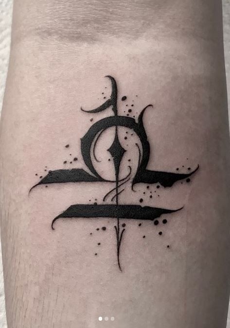 This artistic rendition of the Libra symbol in calligraphic style adds a unique flair.